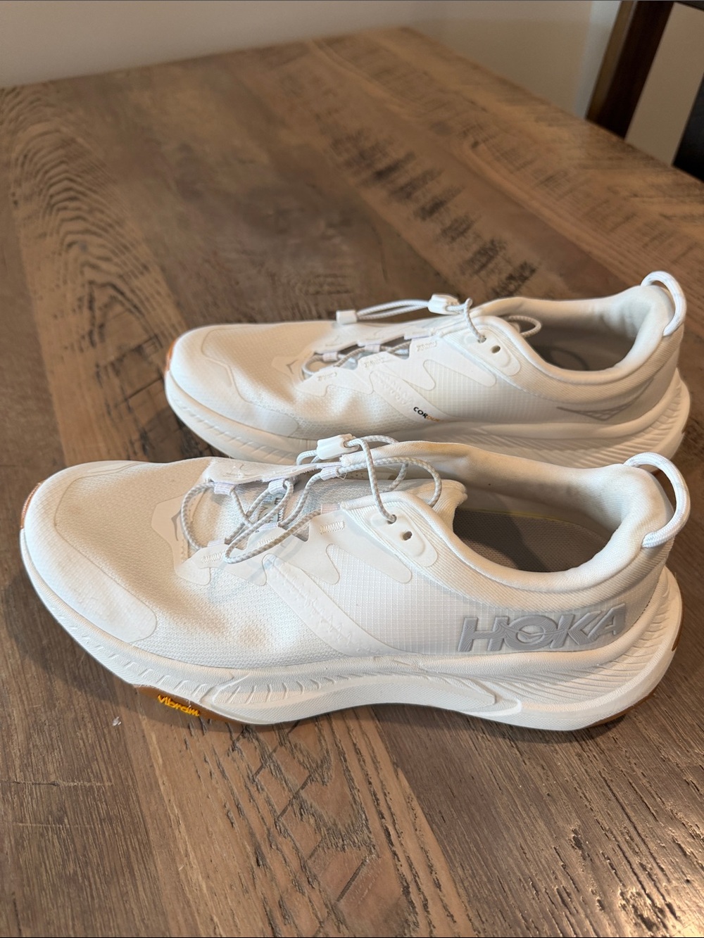 Hoka Women's White Athletic Running Shoes with Quick-Lace - Picture 3 of 7